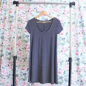 striped t-shirt dress